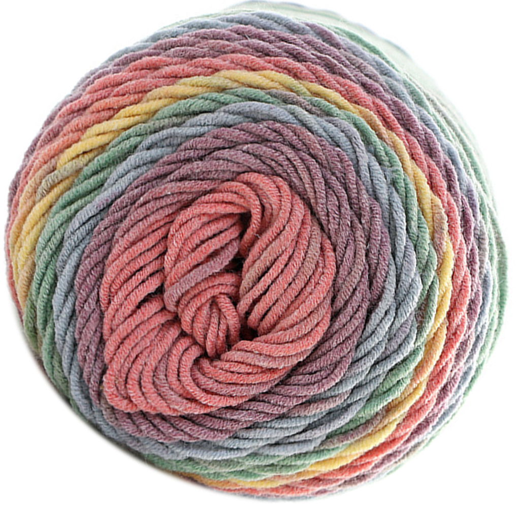 100g/Ball Colorful 5 ply Rainbow Cotton Yarn Handmade DIY Scarf Pillow Blanket Knitting Crochet Soft Milk Cotton Yarn