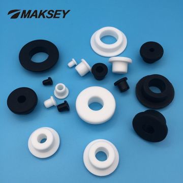 MAKSEY Silicone rubber single wire guard coil 5mm 6mm 7mm 8mm 9mm Rubber protective ring caps electric wire grommet nylon washer