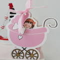 50pcs Pink Girl Blue Boy Paper Baby Carriage Candy Box Kids Gift Box Favor Box Baby Shower Birthday Party Decoration Supplies