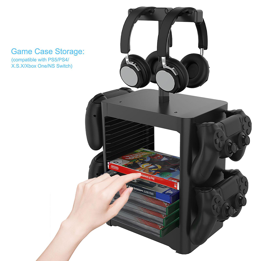 For Nin Switch PS5 / PS4 / XBOX series CD disc headphone storage rack multifunction PS 5 game holder for game accessories