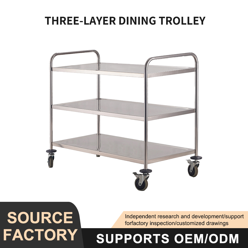 3-Tier Stainless Steel Utility Cart trolley