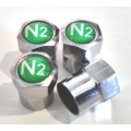 1000 pcs/lot Nitrogen N2 Logo Brass Metal Tire Valve Caps Copper Car Valve Stem Covers Tyre accessories Wholesale Free Shipping