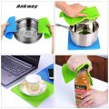 2pcs Silicone Pot Holders Trivet Mat Jar Opener Spoon rest Flexible & Durable Heat Resistant Mat Square Honeycomb Pattern