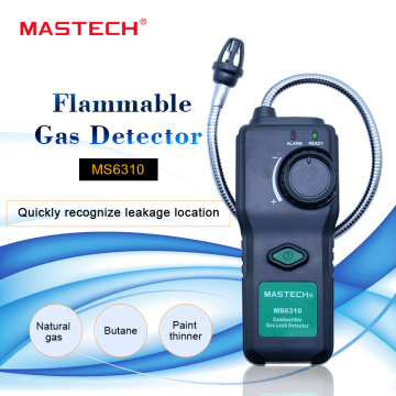 MASTECH MS6310 Portable Combustible Gas Leak Detector Tester Meter Propane Natural Gas Analyzer With Sound Light Alarm