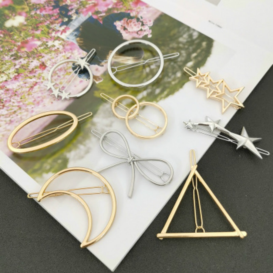 1Pc Metal Moon Bowknot Hair Clip Hairband Comb Bobby Pin Barrette Hairpin Headdress Accessories Beauty Styling Tools New Arrival