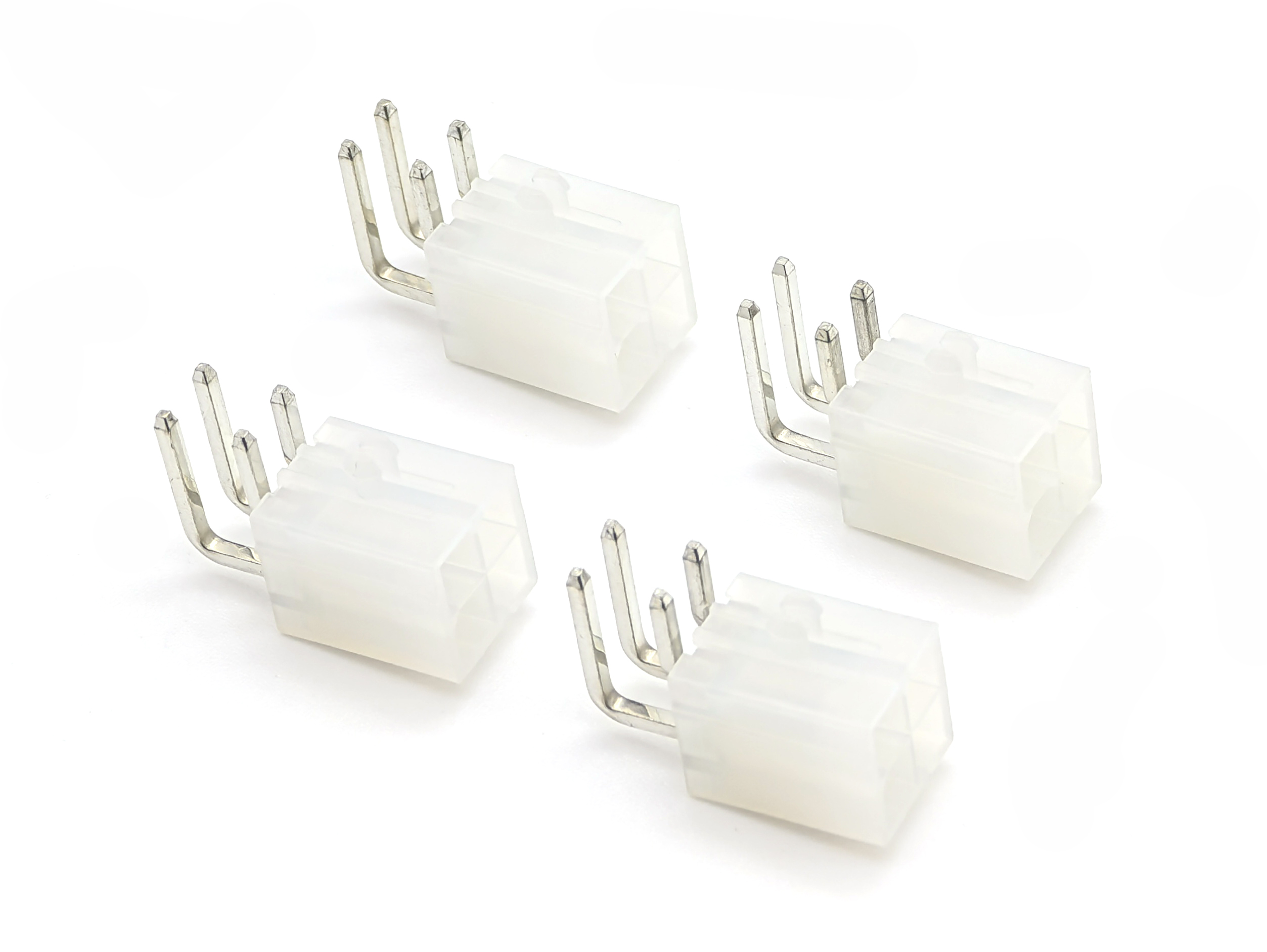 5557 Pin header Connector With Positioning Post Right Angle DIP Solid 2*2P