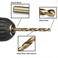 XCAN 1.0-13mm HSS M35 Cobalt Coated Twist Drill Bit Wood/Metal Hole Cutter Round Shank Gun Drill Bit