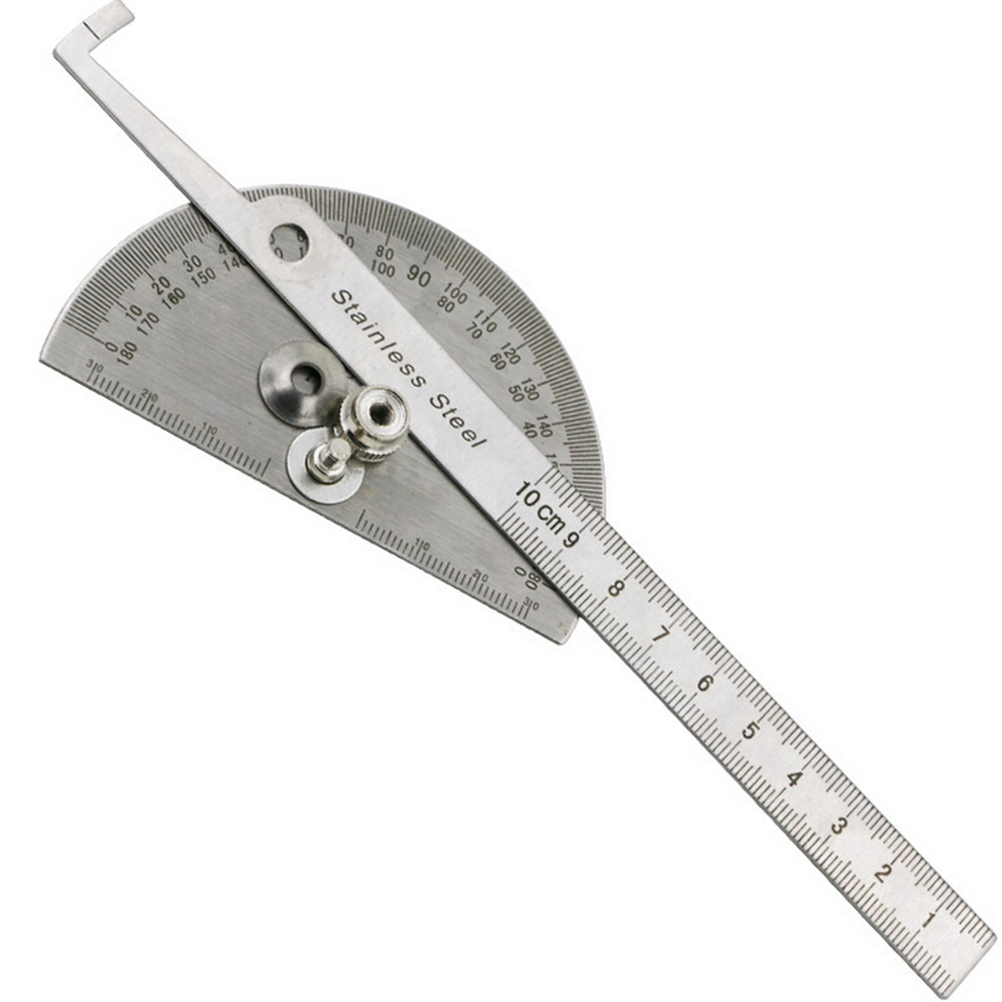 100mm 0-180 Stainless Degree Protractor Angle Finder Arm Rule Measure Tool