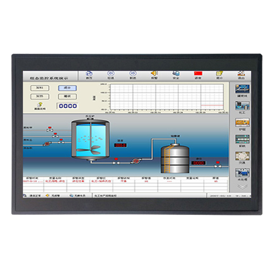 HUNSN 2MM Embedded IP54 Industrial Panel PC Intel J1800 All in One Computer Windows 7/10 3RS232 VGA LAN,[DA10W]