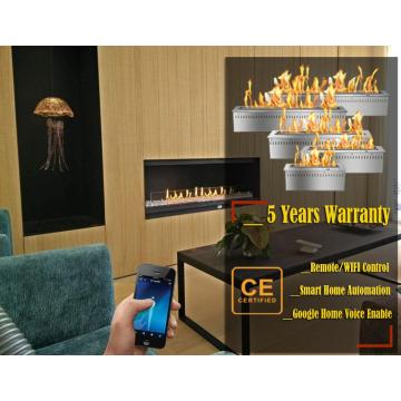 Inno-Fire 24 inch indoor black or silver remote control intelligent electric chimenea bio etanol