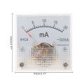 Mechanical Ammeter DC Analog Current Meter Panel Mechanical Pointer Type 1A/2A/3A/5A/10A/20mA/30mA/50mA/100mA/200mA/300mA/500mA