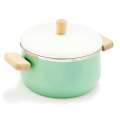 HOMETREE 1Pcs Cast Iron Enamel Pot Stew Thick Pig Iron Uncoated Porridge Increase Stew Pot Soup Stew Soup Stock Pots H1011