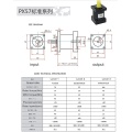 Nema23 planetary gearbox 10:1 ratio speed reducer 8mm input,15 arcmin 15Nm spur gearbox for nema23 stepper motor