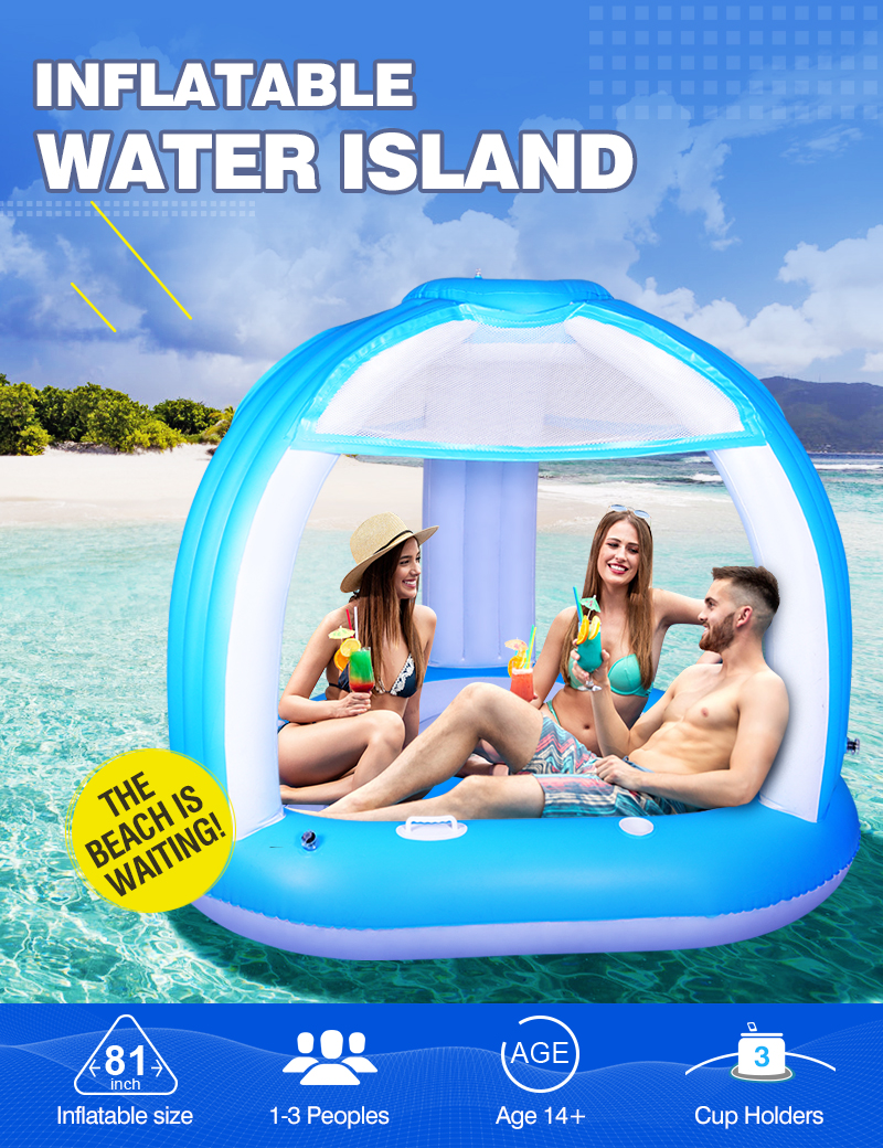 3 Person Inflatable Island