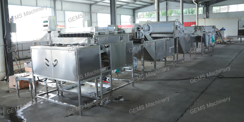 Hen Egg Boiling Shelling Line