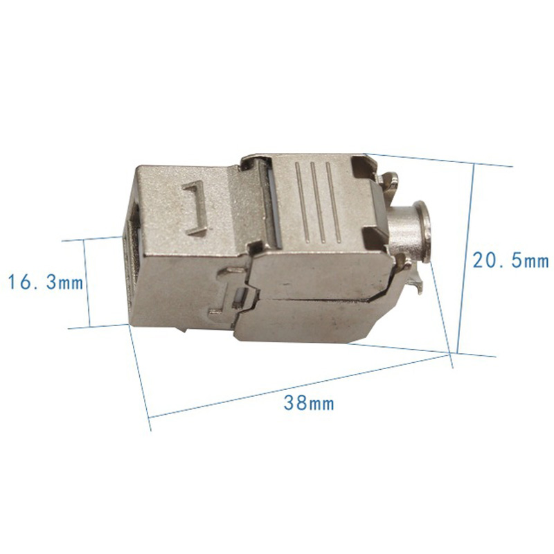 10PCS/Lot RJ45 Cat7 Shielded FTP Zinc Alloy Module 10GB Network Keystone Jack Connector Adapter Cat7 Rj45