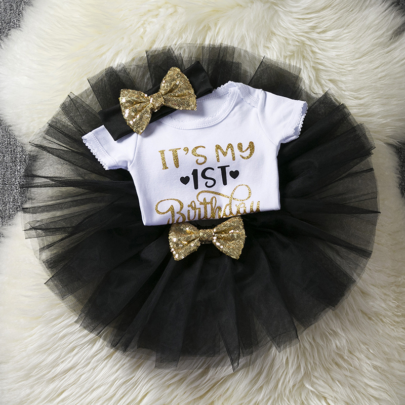 My Little Girl Baby Clothing Sets 1 Year Toddler Tutu First Birthday Cake Smash Outfits Infant Christening Suits For 12 Months
