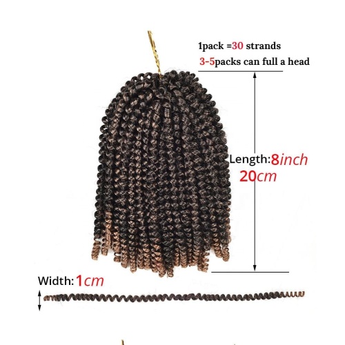 Ombre Synthetic Crochet Braid Spring Twist Hai Extension Supplier, Supply Various Ombre Synthetic Crochet Braid Spring Twist Hai Extension of High Quality