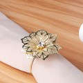 Newly 12 Pcs Floral Metal Rings Napkin Holder Dinner Wedding Towel Ring for Party Table XSD88