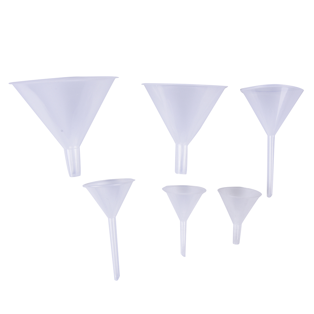 1/2" 150ml Mini and clear White Plastic Filter Funnel Mouth Dia Laboratory transfer perfume