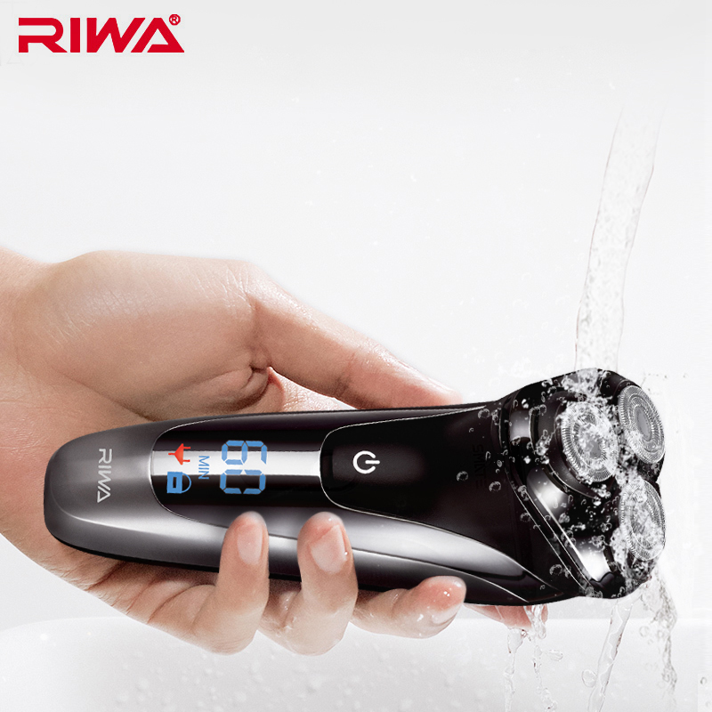 RIWA USB Charging Trimmer Beard Shaver Three Blades Waterproof Electric Razor Shaving Machine Electric Shaver For Men RA-5305
