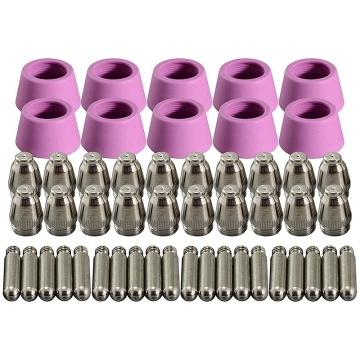 Big deal 50Pcs Plasma Cutter Torch Consumables Electrode Nozzles Cups Kit For AG-60 SG-55 WSD-60 Fit CUT-60 LGK-60 Plasma Cutter