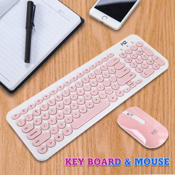Wireless Mouse Keyboard for Computer Laptop Stylish Mini Portable Keyboard Mouse Combos Slim Quiet 96 keys Office Lady Gift