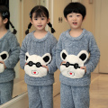 Winter Kids Pijamas Flannel Sleepwear Girls Boys Pyjamas Coral Fleece Cartoon Bear Pajamas Sets Kids Clothes Nightwear /Homewear