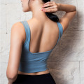 SHINBENE Push Up Plain Sport Bra Top Women Quick Dry Vest-Type Fitness Crop Top Yoga Bras Padded Workout Gym Sport Brassiere