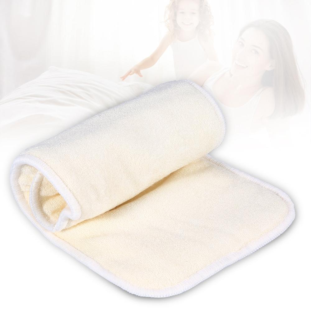 5Layers Bamboo Fiber Reusable Cloth Diaper Pad Adult Incontinent Nappy Liner Insert Pad Diaper Insert Feminine Hygiene pad