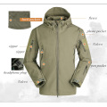 Tactical Jacket Airsoft Hiking Jackets Shark Skin Soft Shell Clothes Windbreaker Waterproof Hood Military Outdoor Jacket Men