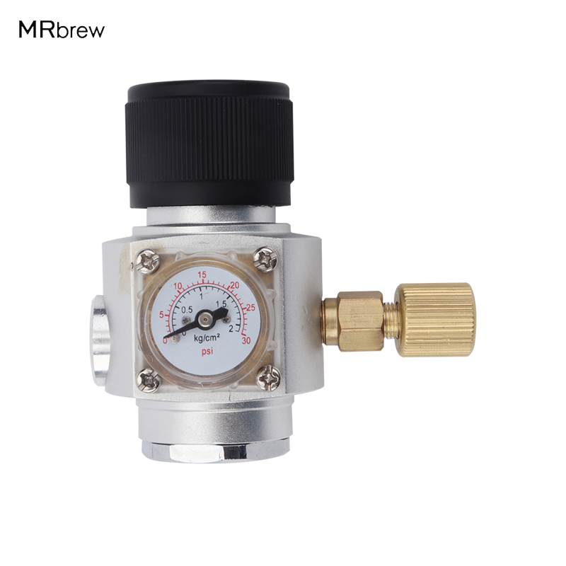 Homebrew CO2 Mini Gas Regulator 0-30PSI Keg Charger with 3/8" thread For Beer Keg Brewing