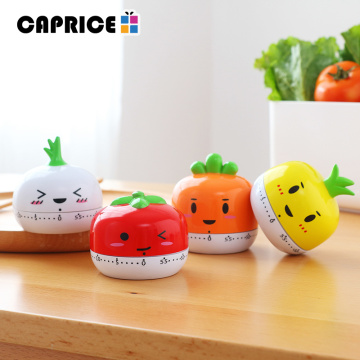 Kitchen Timer Stopwatch Cooking Timing Tool Mechanical 60 Minutes Countdown Alarm Pineapple Onion Carrot Tomato Home Decor RB208
