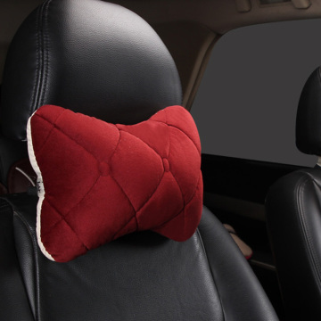 Vehicle Headrest Neck Pillow Automotive Soft Warm Car Seat Head Rest Plush Cushion Car Interior Accessories Winter