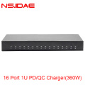 16 Port 1U PD/QC Charger(360W)