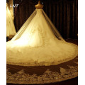 Luxury Crystaled Sparkle Wedding Dresses with Detachable Back Train Bridal Dresses Plus Size