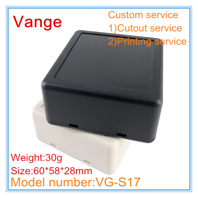 1pcs/lot electronics mould shell housing 60*58*28mm ABS box plastic buckle enclosure for industrial control switch product