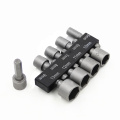 9Pcs 1/4" Hex Shank Power Nut Driver Drill Bit Socket Wrench Screw 5-13mm Nut Driver Set Socket Adapter