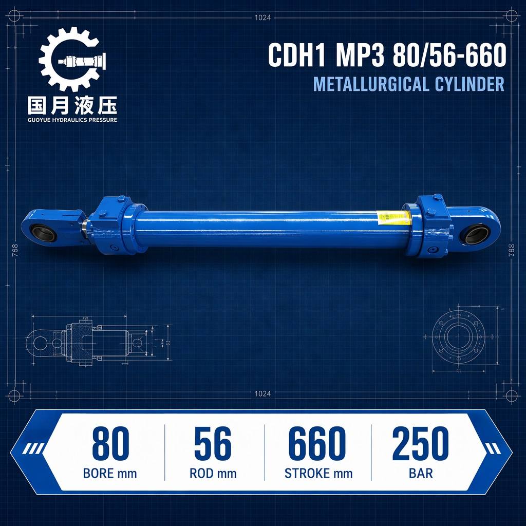 Metallurgical oil cylinder CDH1 MP3 80 56-660