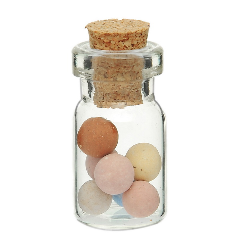 10PCs/pack Small Bottle Glass Jars Decoration DIY Containers Mini Cheap Message Vials Ornaments Cork Stopper Mason Jar