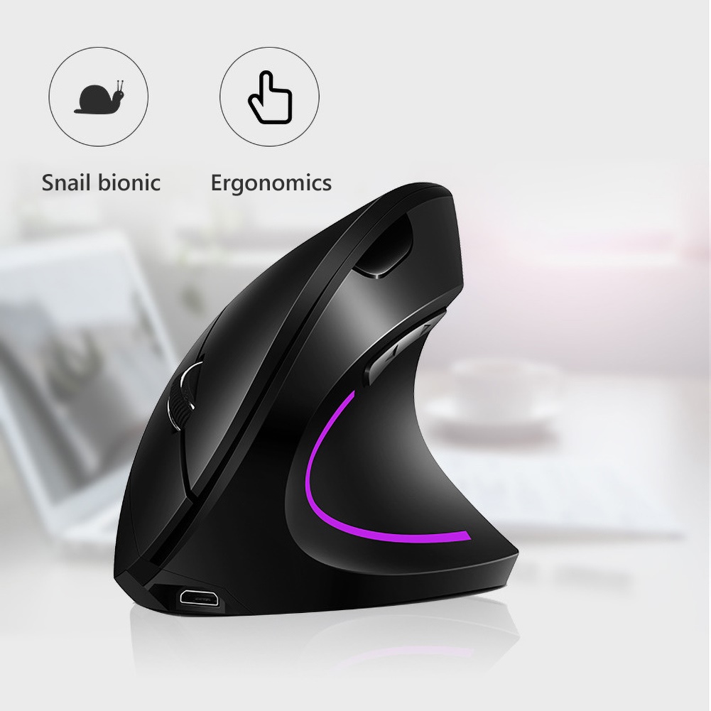 2400DPI 2.4G Ergonomic Vertical Mouse Wireless Optical Computer Mouse Gamer 5D LED Gaming Mice With Mouse Pad Kit For Laptop PC