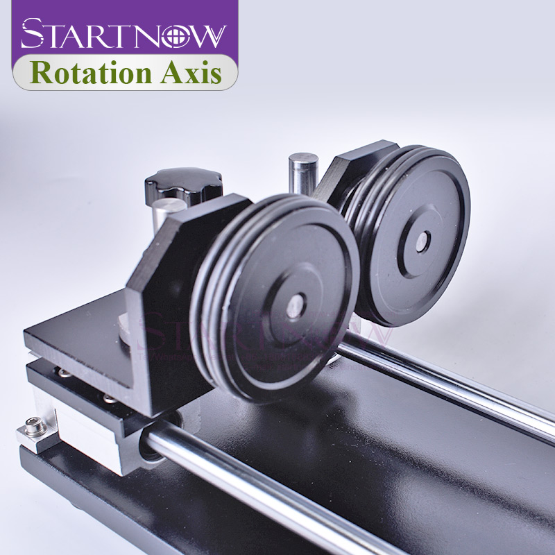 Startnow 3 Phase Stepper Motors Axis of Rotation Cutting Engraver Attachment With Wheels Rollers for Engraving Cutter Machine
