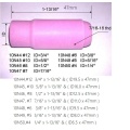 TIG Alumina Ceramic Nozzle Gas Lens Cup Comsumables KIT Fit TIG Welding Torch PTA DB SR WP 17 18 26 Series, 7PK