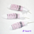 20pcs high quality goose feather glitter printed 15-20cm natural feather 6-8inches DIY dream catcher home decoration