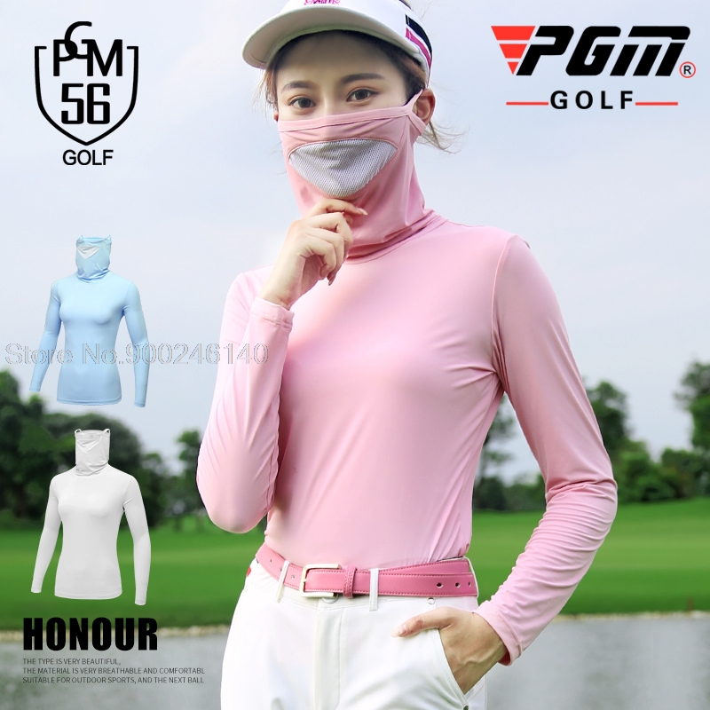 Womens Shirts Golf Clothing Summer Ladies Tops Ice Silk Sunscreen Bottoming Cool Long Sleeved Shirt Outdoor Sports Team Clothes