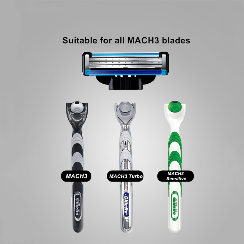 Mach3 Turbo Sensitive Blades And Handle Gillette Men's Shaving Sharp 3-Layer Razor Blade For Men Face Hair Remova Shaver Blade