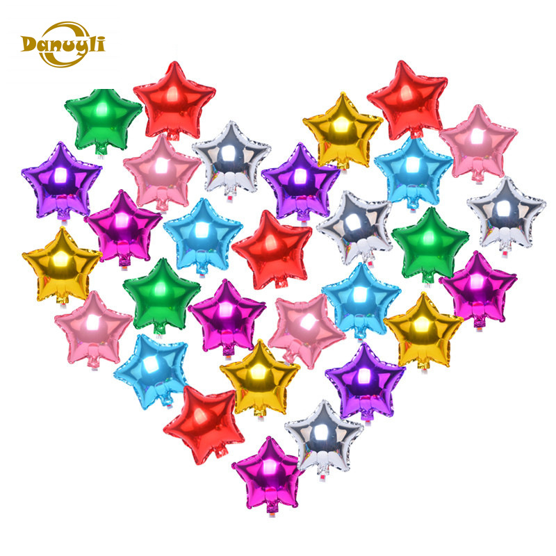 5pcs Five-pointed star foil balloon air Helium Ballon baby shower Birthday Party Decoration For Kids wedding supplies globos