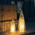 Ancient Creative Decoration Chinese Wooden Bamboo Floor Lamps Bedside Standing Staande Lamp Led Floor Lamp For Living Room Vloer