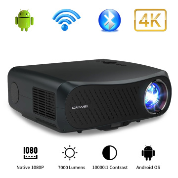 CAIWEI Full HD Projector A12 Native 1080P Android 2G+16G Dual WIFI LED Projector Video Beamer 3D Home Theater Projector