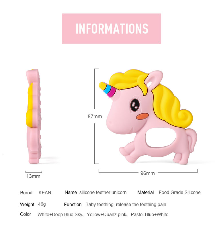 Unicorn baby silicone teether Unicorn baby silicone teether